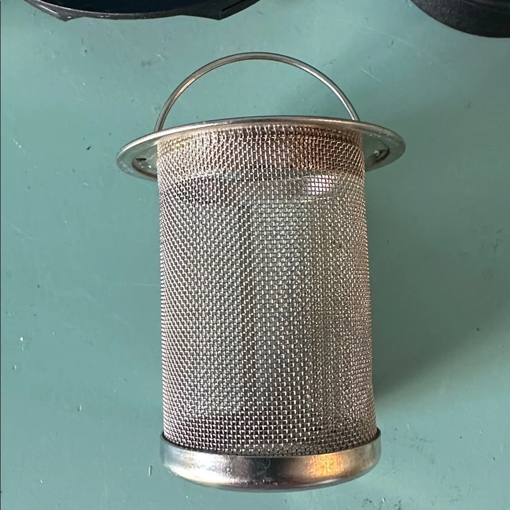 Glass Teapot with Black Lid and Silver Infuser